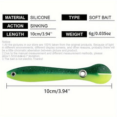 10pcs Soft Jigging Bait Swimbait for Bass Trout Pike Fishing