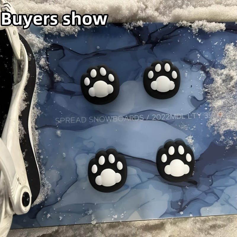 4pcs Skiing Board Foot Pad 3D Clear Non-slip Foot Pad for Extra Grip