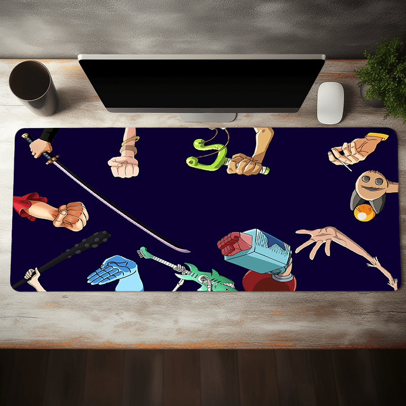 Anime Funny Large Gaming Mouse Pad Desk Mat Non Slip Rubber Base Stitched Edge
