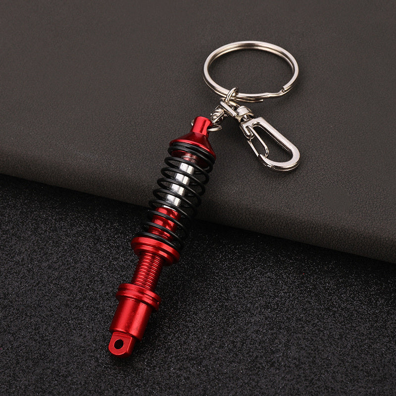 Metal Spring Car Shock Absorber Keychain Pendant