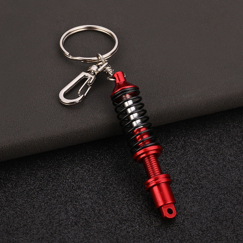 Metal Spring Car Shock Absorber Keychain Pendant