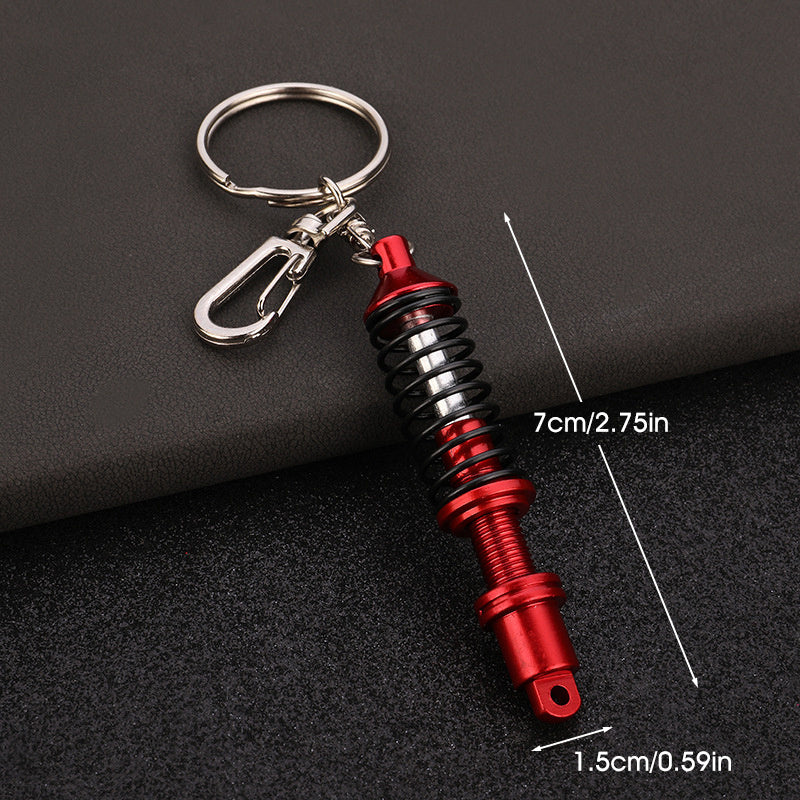 Metal Spring Car Shock Absorber Keychain Pendant