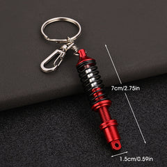 Metal Spring Car Shock Absorber Keychain Pendant