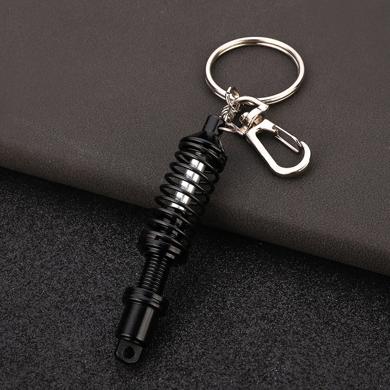 Metal Spring Car Shock Absorber Keychain Pendant