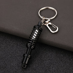 Metal Spring Car Shock Absorber Keychain Pendant