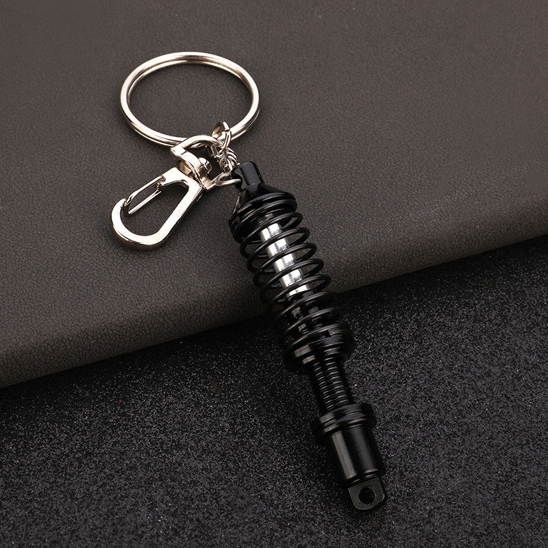 Metal Spring Car Shock Absorber Keychain Pendant