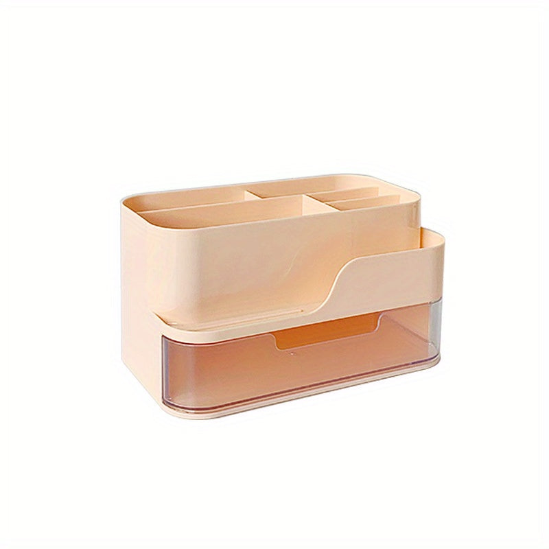 Desktop Storage Box With Compartments And Drawers For Dormitory