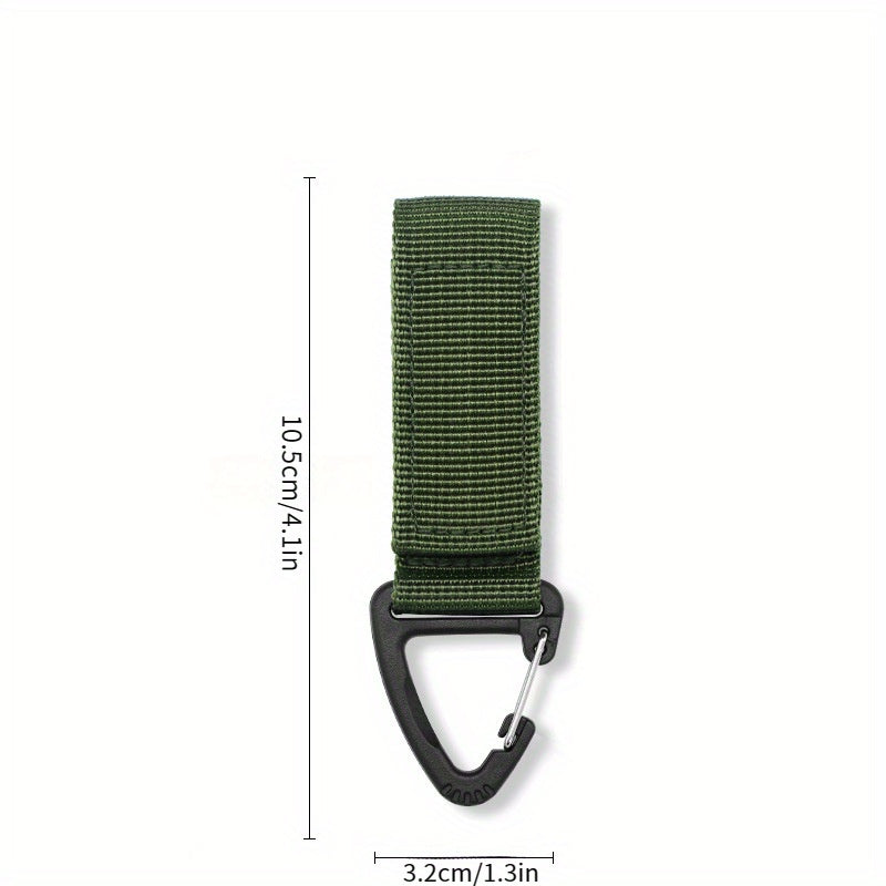 2pcs Outdoor Nylon Triangle Buckle Strap Carabiner Keychain Backpack Hanging
