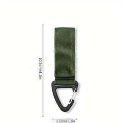 2pcs Outdoor Nylon Triangle Buckle Strap Carabiner Keychain Backpack Hanging