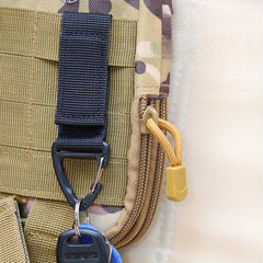 2pcs Outdoor Nylon Triangle Buckle Strap Carabiner Keychain Backpack Hanging