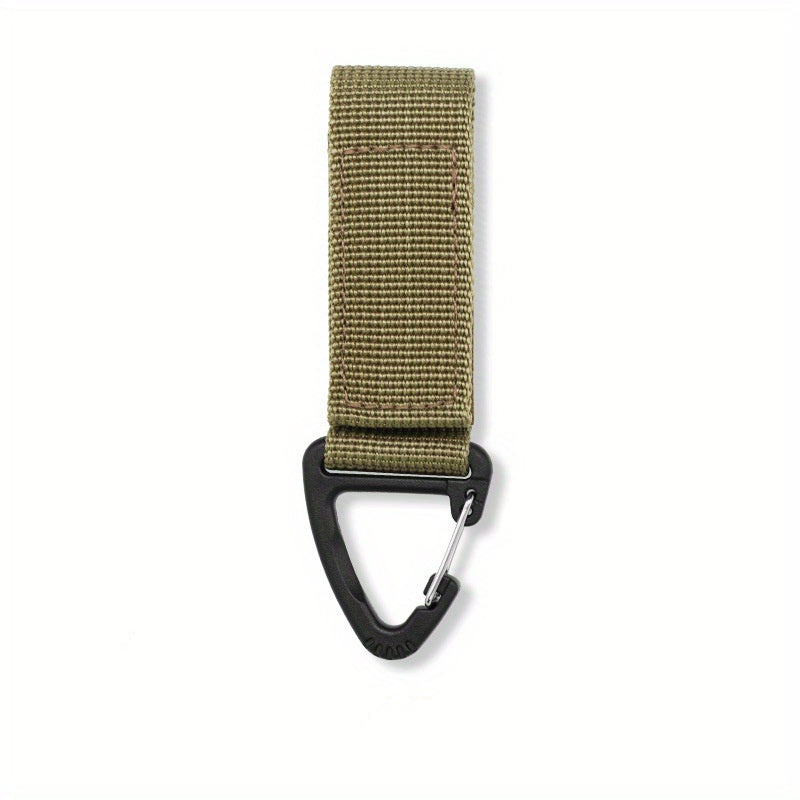 2pcs Outdoor Nylon Triangle Buckle Strap Carabiner Keychain Backpack Hanging