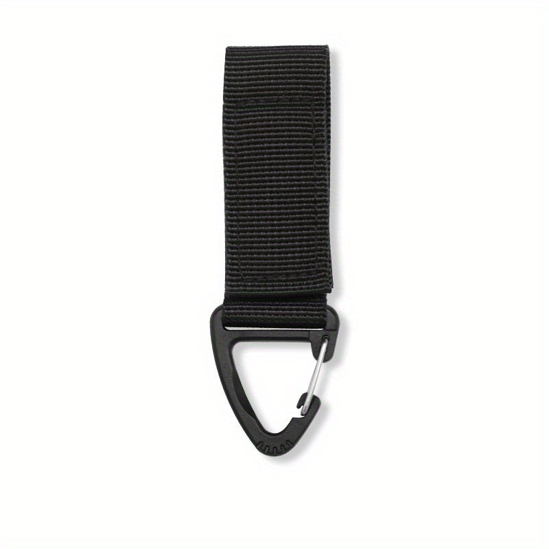 2pcs Outdoor Nylon Triangle Buckle Strap Carabiner Keychain Backpack Hanging