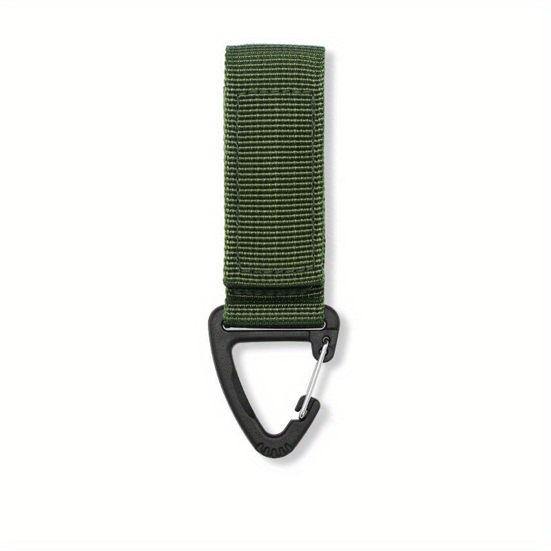 2pcs Outdoor Nylon Triangle Buckle Strap Carabiner Keychain Backpack Hanging