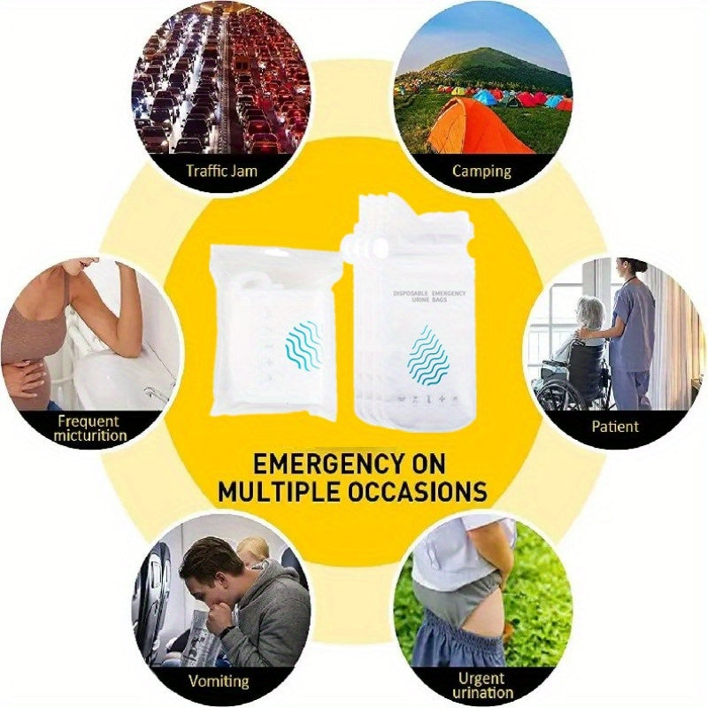 4pcs 700ml Disposable Urine Bag Outdoor Camping Sports Car Vomit Bag