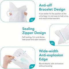 4pcs 700ml Disposable Urine Bag Outdoor Camping Sports Car Vomit Bag