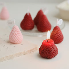 Mini Strawberry Candle for Party Decor and Home Decor