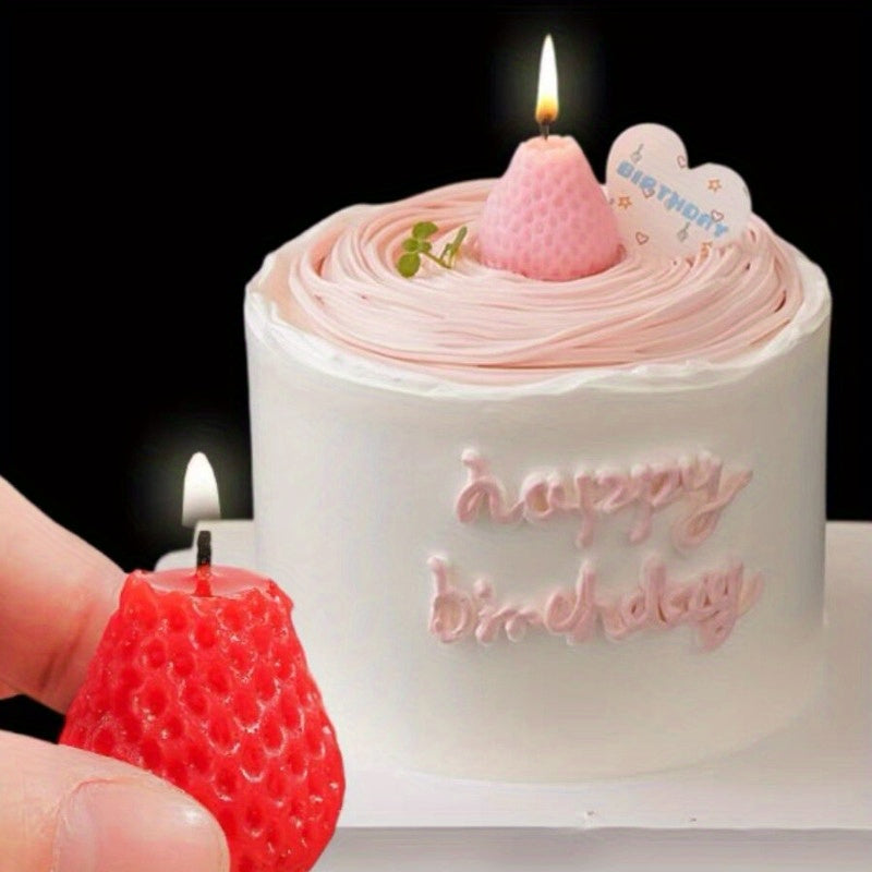 Mini Strawberry Candle for Party Decor and Home Decor