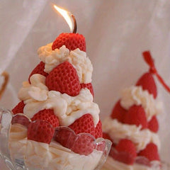 Mini Strawberry Candle for Party Decor and Home Decor