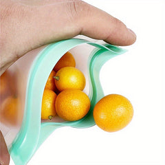4pcs Reusable Food Storage Bags Leakproof Snack Bags for Hiking Camping