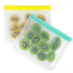4pcs Reusable Food Storage Bags Leakproof Snack Bags for Hiking Camping