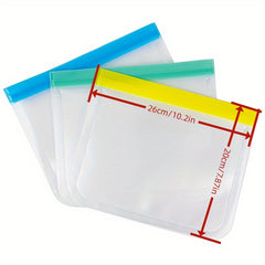 4pcs Reusable Food Storage Bags Leakproof Snack Bags for Hiking Camping