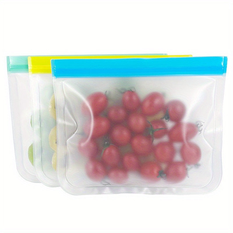 4pcs Reusable Food Storage Bags Leakproof Snack Bags for Hiking Camping