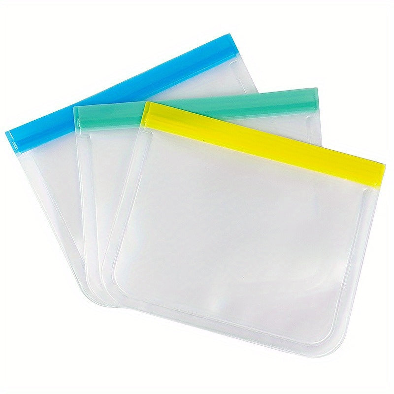 4pcs Reusable Food Storage Bags Leakproof Snack Bags for Hiking Camping