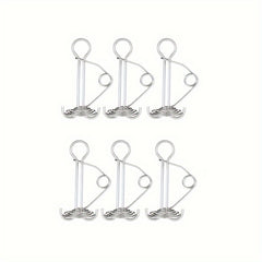 6pcs Stainless Steel Tent Nails Deck Peg Outdoor Windproof Stakes
