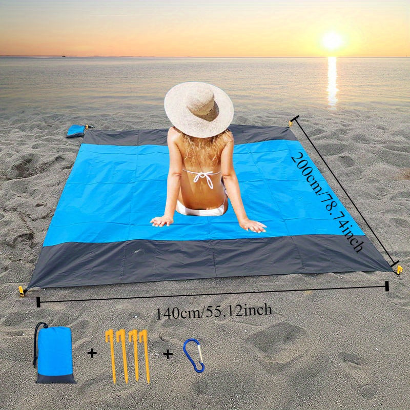 Foldable Waterproof Picnic Mat Plaid Pocket Beach Mat