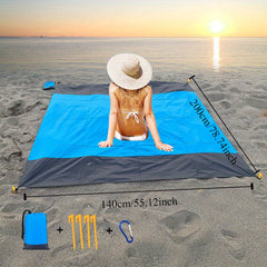 Foldable Waterproof Picnic Mat Plaid Pocket Beach Mat