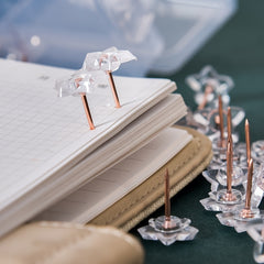 50pcs Transparent I Nail Pushpins for Cork Felt Board Decor