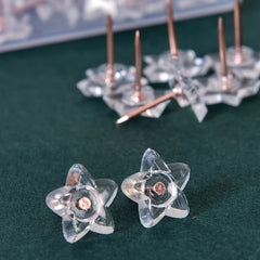 50pcs Transparent I Nail Pushpins for Cork Felt Board Decor