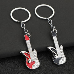 Guitar Pendant Keychain for Car Keys Backpacks Wallets