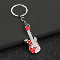 Guitar Pendant Keychain for Car Keys Backpacks Wallets