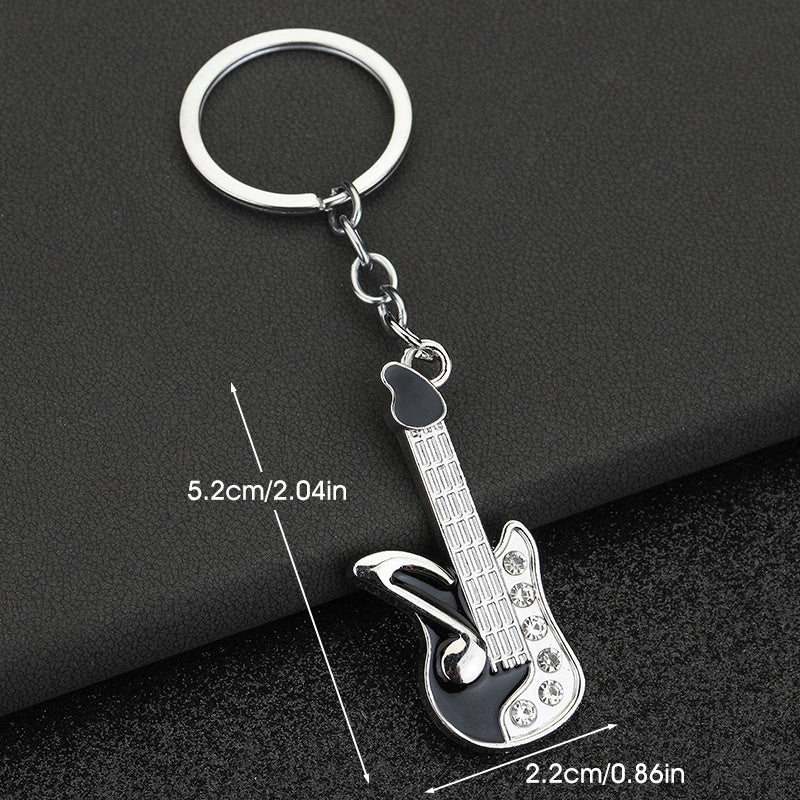 Guitar Pendant Keychain for Car Keys Backpacks Wallets