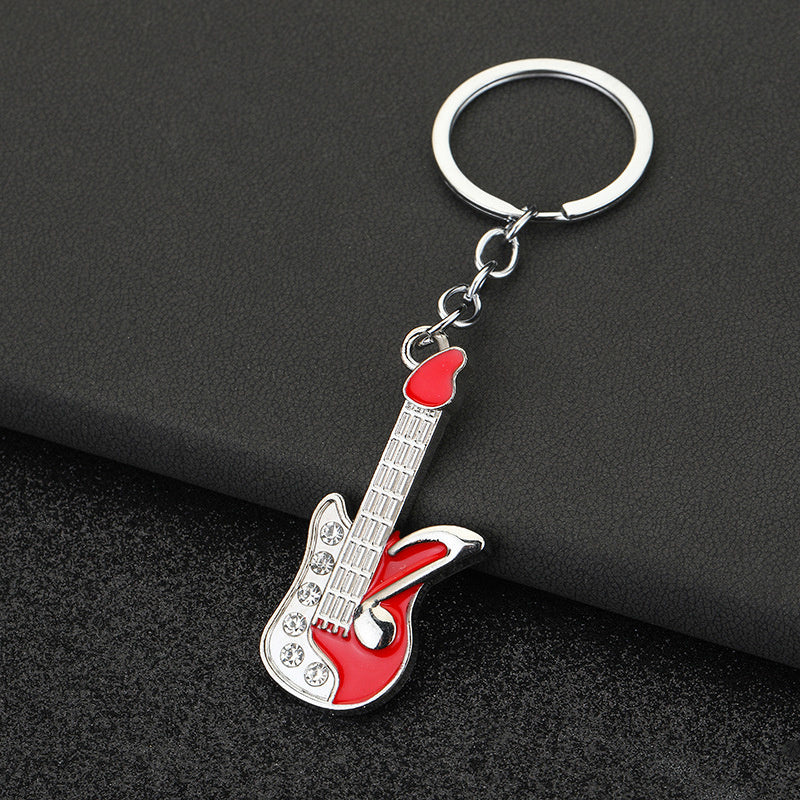 Guitar Pendant Keychain for Car Keys Backpacks Wallets