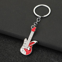 Guitar Pendant Keychain for Car Keys Backpacks Wallets