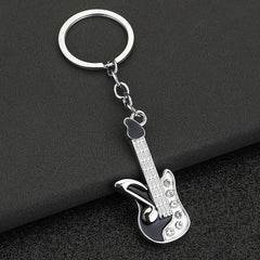 Guitar Pendant Keychain for Car Keys Backpacks Wallets