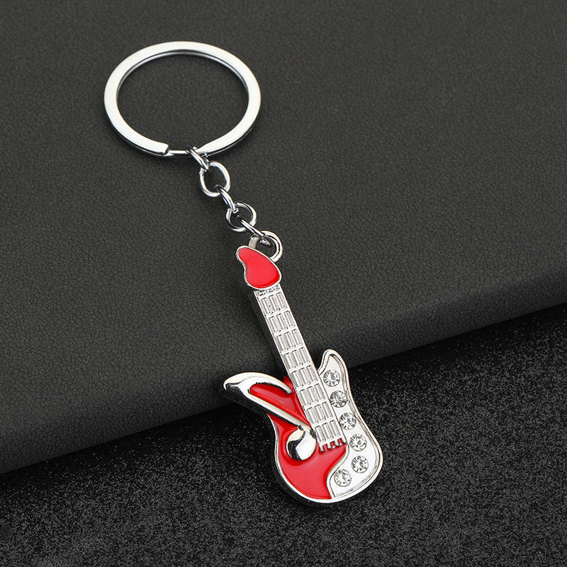 Guitar Pendant Keychain for Car Keys Backpacks Wallets