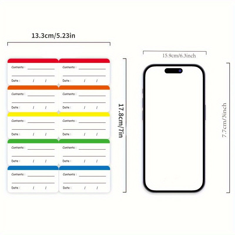 10pcs Coloured Freezer Labels Food Storage Labels Stickers Fridge Stickers