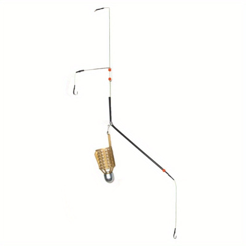 1pc Fishing Bait Feeder Bait Cage Holder With Hook