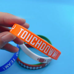Rugby Theme Party Rubber Bracelet Baseball Sports Silicone Bracelet