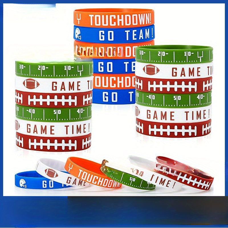 Rugby Theme Party Rubber Bracelet Baseball Sports Silicone Bracelet