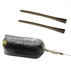 10pcs Carp Fishing PVA Bag Solid Bag Tail Rubber Pop Up Boilies Carp Bait