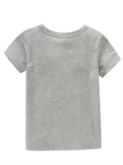 Girl's Cotton T shirt Casual Slight Stretch Tee For Summer