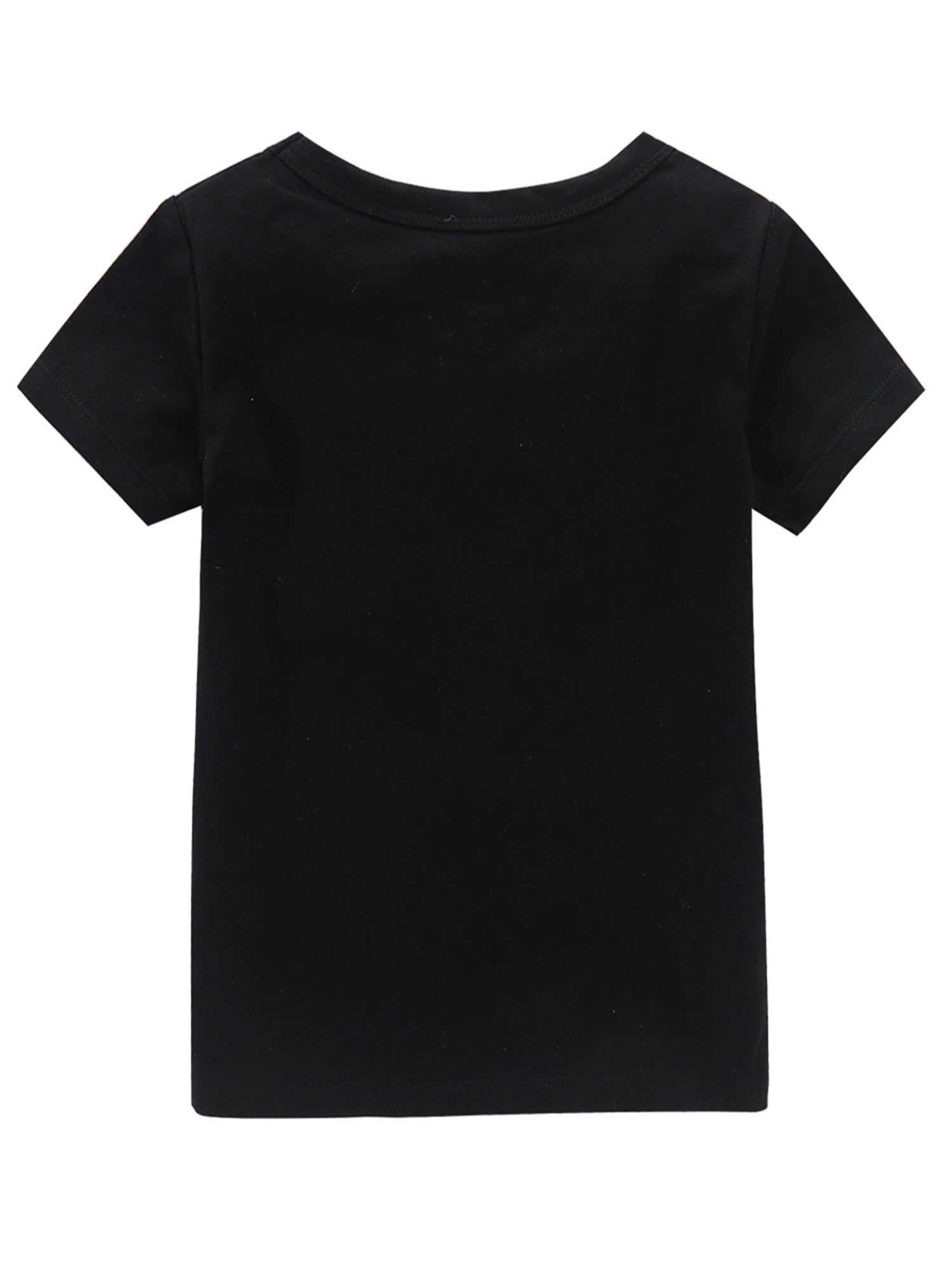 Crazy Print Girl's Cotton T-shirt for Summer