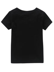 Crazy Print Girl's Cotton T-shirt for Summer