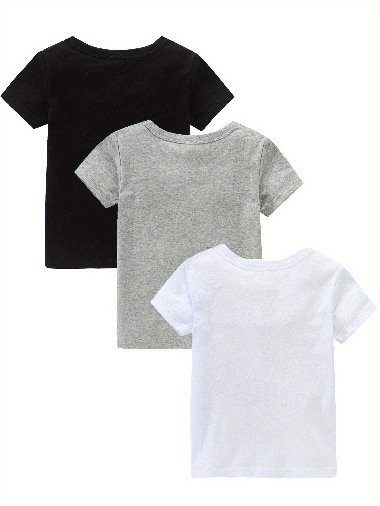 3pcs Girls Cotton Short Sleeve T-shirt Set - Outdoor Sports Gift