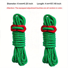 2pcs 157 48in 6mm Reflective Tent Windproof Rope for Camping