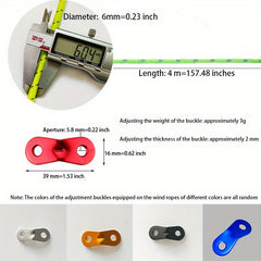 2pcs 157 48in 6mm Reflective Tent Windproof Rope for Camping